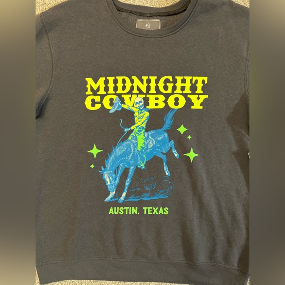 Love For Humanity Couture Ultra Fleece size M Midnight Cowboy Sweater unisex - Picture 4 of 11